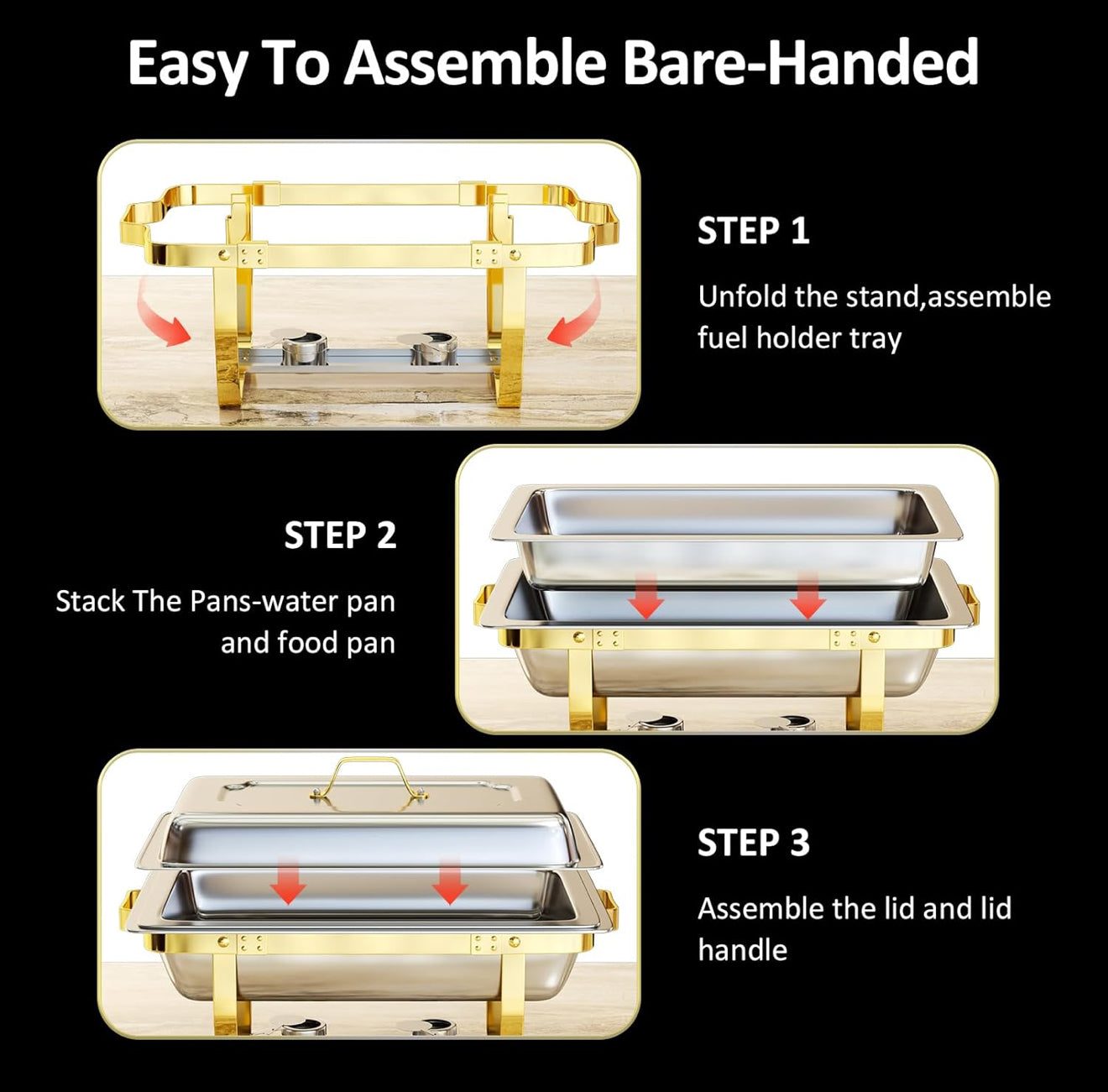 PrimeHost™ 4 Piece Chafing Set