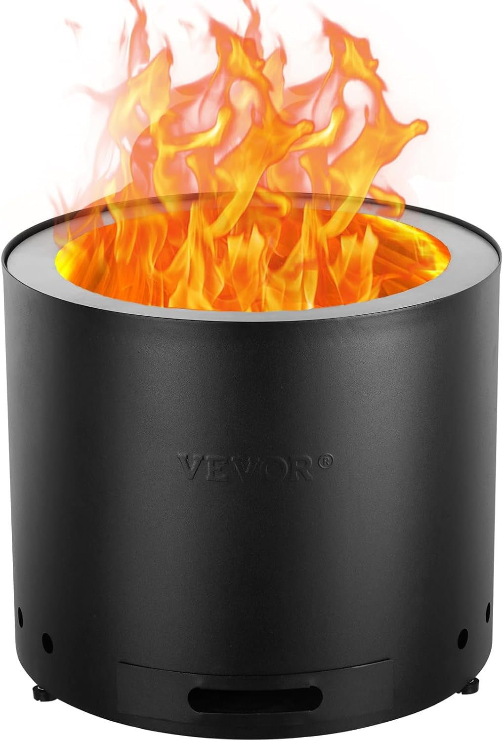 15 Inch Smokeless Fire Pit Stove Bonfire, Wood Burning Fireplaces with Removable Ash Pan, SUS430 Stainless Steel Inner Portable Outdoor Firepit, Ideal for Outdoor Patio Camping High 12.6 Inch