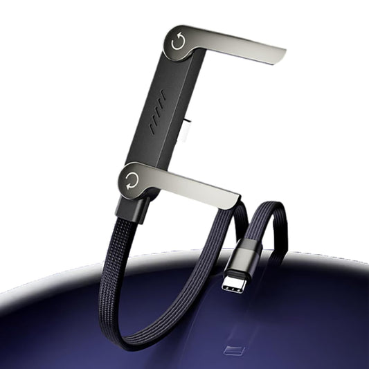 Kick Cable Charger, 2-In-1 Invisible Holder Phone Charger Cable, 240W Fast Charging Cord with Built-In Phone Stand (Type-C to Type-C)