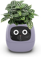 Smart Flowerpots with 49 Expressions, AI Smart Pet Planter, Gifts for Plant Lovers,Smart Planter,7 Inbuilt Sensors, Smart Plant Pot for Indoor Decoration (Purple)