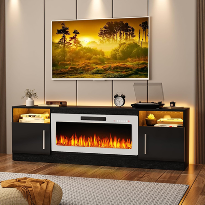 Fireplace TV Stand Entertainment Center with 36