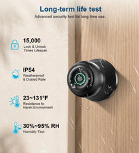 Fingerprint Door Lock, Smart Fingerprint Door Knob with Lock, Biometric Door Knob with App Control & Key, Keyless Thumbprint Entry Door Lock for Bedroom, Front Door, Home, Apartment Office-Matte Black