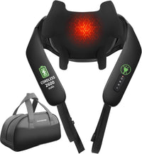 Electric Shiatsu Back and Neck Massager, Cordless Shoulder Massager with Heat, Deep Tissue 3D Kneading Massage Pillow for Shoulder, Leg, Body Muscle Pain Relief, Gifts for Men Women