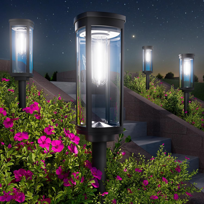 Bright Solar Pathway Lights Outdoor, 8 Pack Solar Powered Garden Lights Waterproof IP65, Auto On/Off Outdoor Light for Lawn Patio Walkway Driveway Decor Landscape Lighting