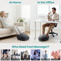 Shiatsu Foot Massager with Heat [2026 Upgraded], FSA Eligible Deep Kneading Therapy Air Compression, HSA Feet Massage for Plantar Fasciitis, Improve Blood Circulation Foot Wellness Pain Relief