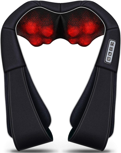 Christmas Gifts for Women & Men, Shiatsu Neck and Shoulder Massager with Heat Deep Tissue Kneading Sports Recovery Massagers for Back, Foot, Relaxation Gifts for Wife, Husband, Him, Her
