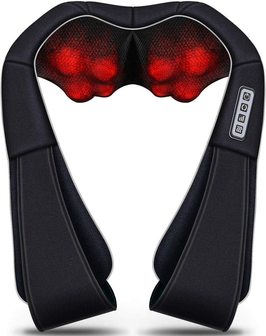 Christmas Gifts for Women & Men, Shiatsu Neck and Shoulder Massager with Heat Deep Tissue Kneading Sports Recovery Massagers for Back, Foot, Relaxation Gifts for Wife, Husband, Him, Her