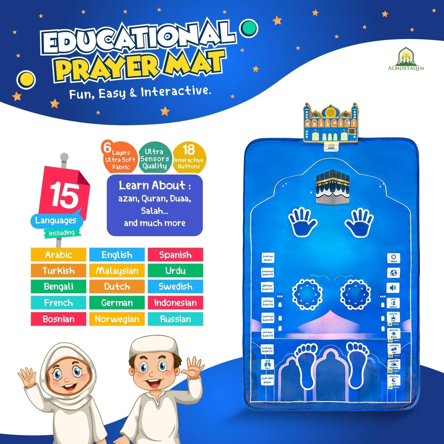 Educational Prayer Mat for Kids