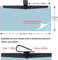 Sun Visor Extender for Cars, Polarized Car Visor Extender Sun Blocker UV400, Adjustable Visor Extension, Clip on Sun Visor for Car, Universal, Glare, UV Protector