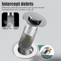 A smart drain filter that catches hair and valuables while keeping your drain clog-free.