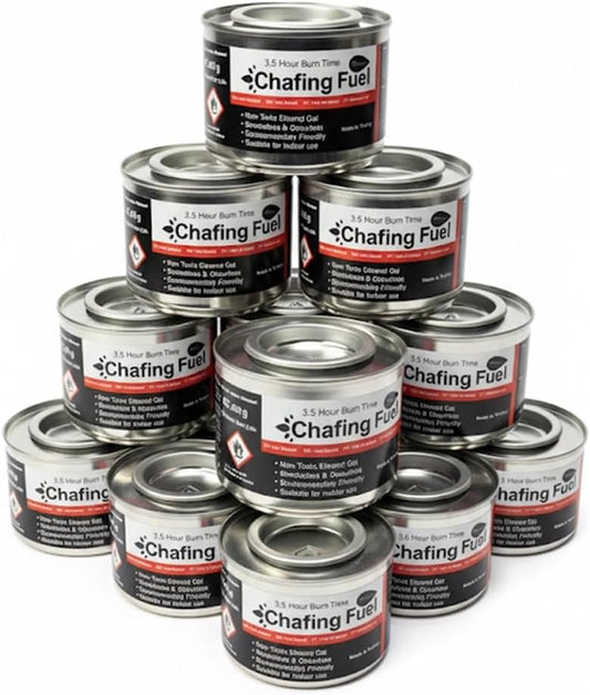 Chafing Fuel Gel, Ethanol Based, 3.5 Hour Burn Time, 12 Pack