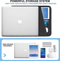 Laptop Sleeve Bag 14 Inch, Shockproof Protective Computer Cover with Accessories Pocket, Portable Laptop Case Compatible for 14 Inch Macbook Air/Pro, Dell, HP, Acer, Asus, Lenovo, Black