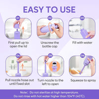 Portable Peri Bottle for Postpartum & Perineal Care: Handheld Bidet Perfect for Personal Hygiene Cleaning & Travel Friendly | 380Ml Leakproof & Convenient Design | Bpa-Free | EPB-01 Purple
