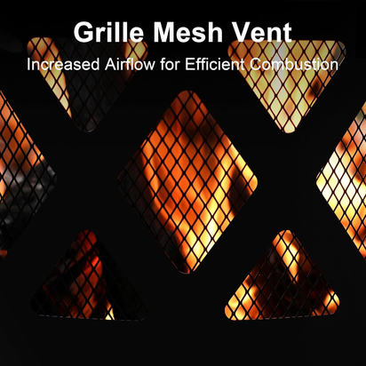 Fire Pit with Poker, 32 Inch Outdoor Fire Pit Patio, Wood Burning Firepits for outside with Grill