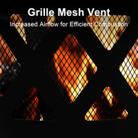 Fire Pit with Poker, 32 Inch Outdoor Fire Pit Patio, Wood Burning Firepits for outside with Grill