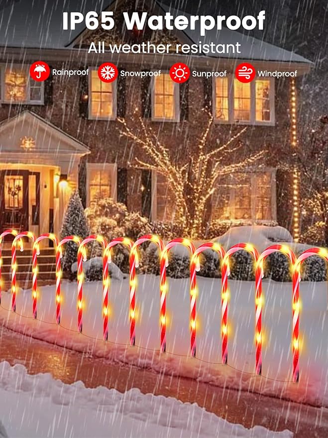 SolarGlow™ Candy Cane Lights