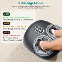 Shiatsu Foot Massager with Heat [2026 Upgraded], FSA Eligible Deep Kneading Therapy Air Compression, HSA Feet Massage for Plantar Fasciitis, Improve Blood Circulation Foot Wellness Pain Relief