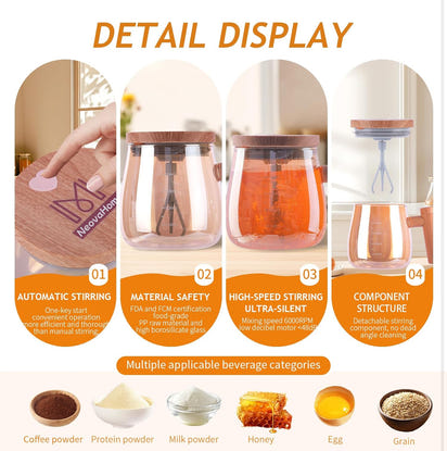 BrewMotion™ Self-Stirring Glass Mug