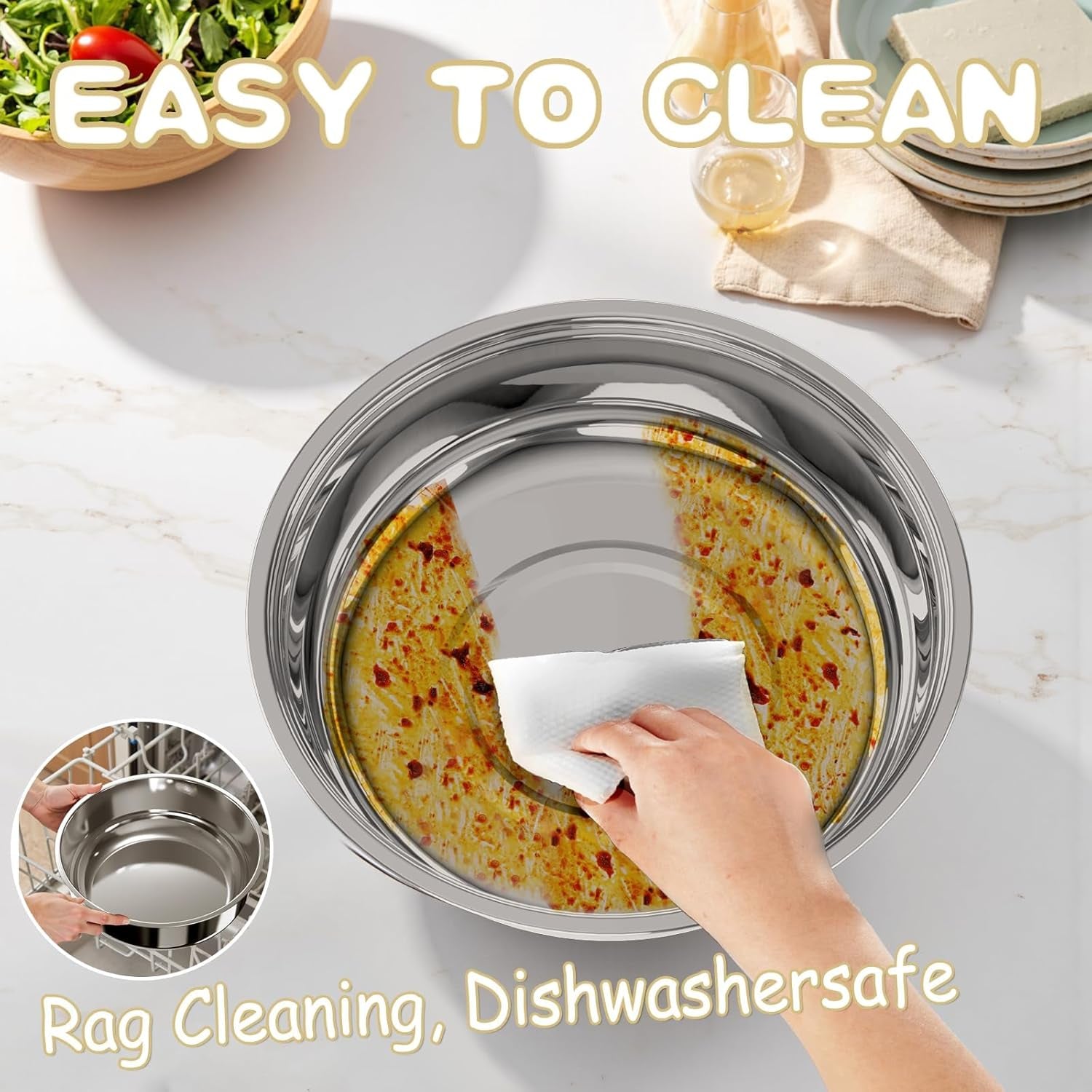 Chafing Dishes for Buffet 4 Pack, 6QT round Chafing Dishes for Buffet [Elegant Gold and Silver Colors] Stainless Steel Chafing Dish Buffet Set for Any Party