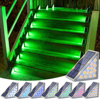 Solar Stair Lights 6 Pack, Solar Step Lights Outdoor Waterproof IP67, LED Outdoor Step Light,Outdoor Light Decor for Garden Stair, Deck, Front Step, Front Porch, and Patio（3000K）