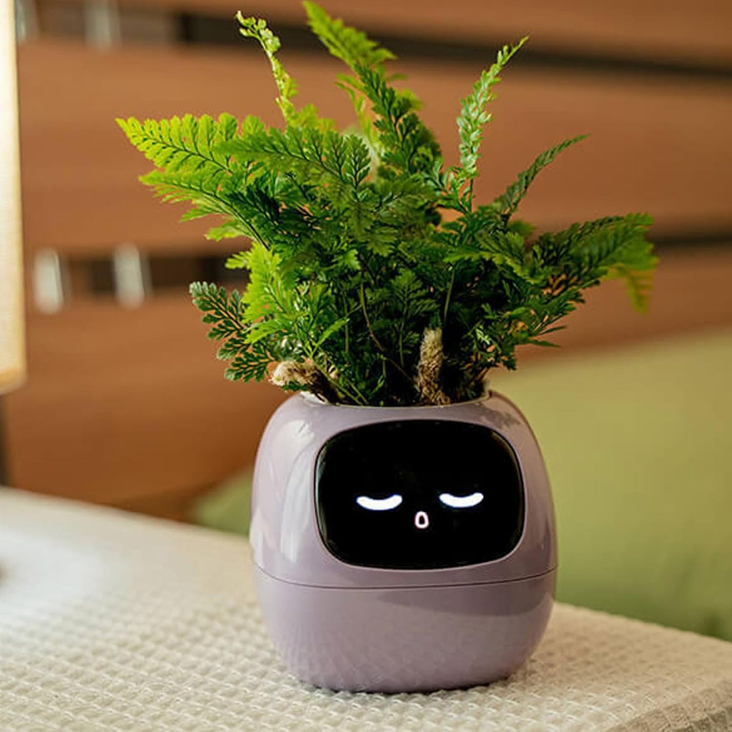Smart Flowerpots with 49 Expressions, AI Smart Pet Planter, Gifts for Plant Lovers,Smart Planter,7 Inbuilt Sensors, Smart Plant Pot for Indoor Decoration (Purple)