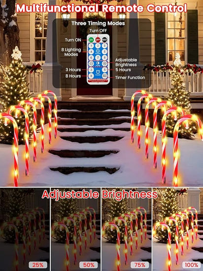 SolarGlow™ Candy Cane Lights