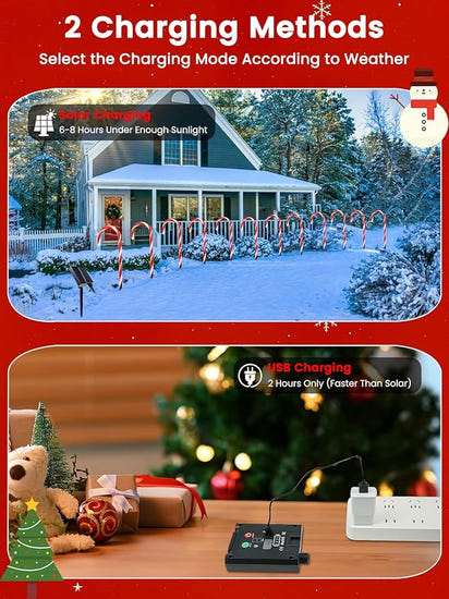 SolarGlow™ Candy Cane Lights