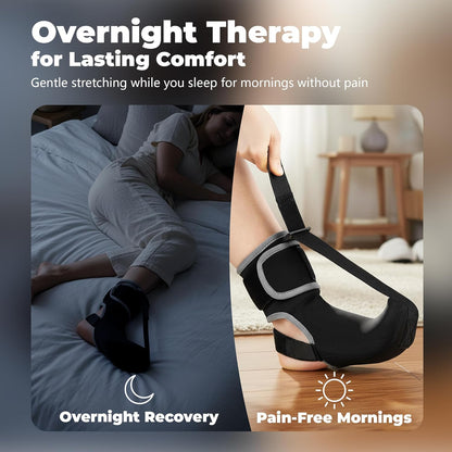 Plantar Fasciitis Night Splint Sock - Adjustable Planter Facetious Relief Brace for Women Men,Soft Plantar Fascia Boot for Sleeping,Support Relief Foot Drop Achilles Tendonitis Relief Day Night