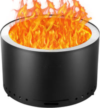 15 Inch Smokeless Fire Pit Stove Bonfire, Wood Burning Fireplaces with Removable Ash Pan, SUS430 Stainless Steel Inner Portable Outdoor Firepit, Ideal for Outdoor Patio Camping High 12.6 Inch