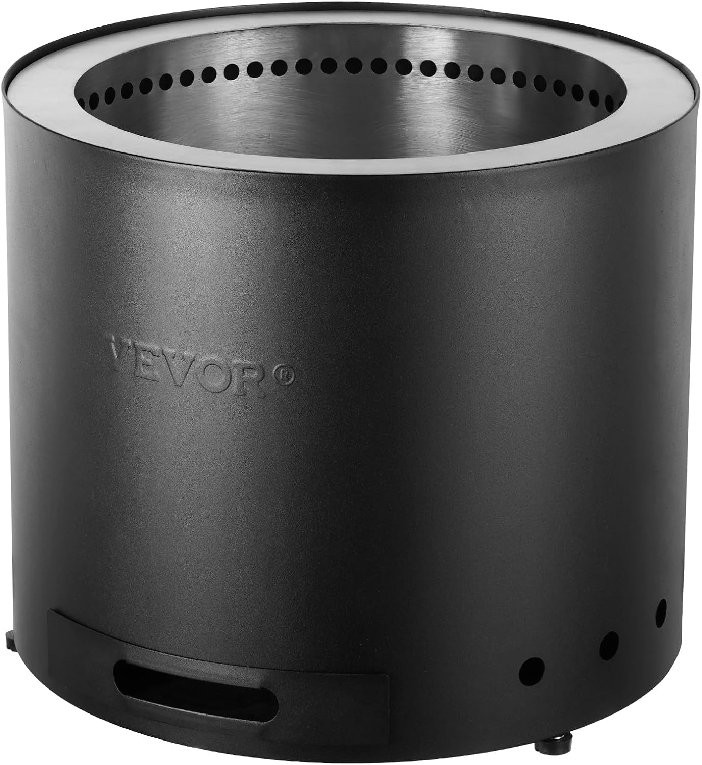 15 Inch Smokeless Fire Pit Stove Bonfire, Wood Burning Fireplaces with Removable Ash Pan, SUS430 Stainless Steel Inner Portable Outdoor Firepit, Ideal for Outdoor Patio Camping High 12.6 Inch