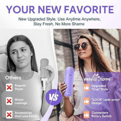 Portable Peri Bottle for Postpartum & Perineal Care: Handheld Bidet Perfect for Personal Hygiene Cleaning & Travel Friendly | 380Ml Leakproof & Convenient Design | Bpa-Free | EPB-01 Purple