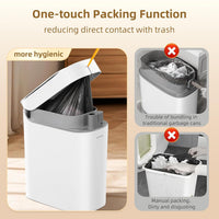 Bathroom Trash Can with Lid, Motion Sensor Trash Can Automatic Touchless, 3.5 Gallon Smart Garbage Can with Lid,Auto-Adsorption Slim Small Waste Basket for Bedroom,Bathroom,Kitchen