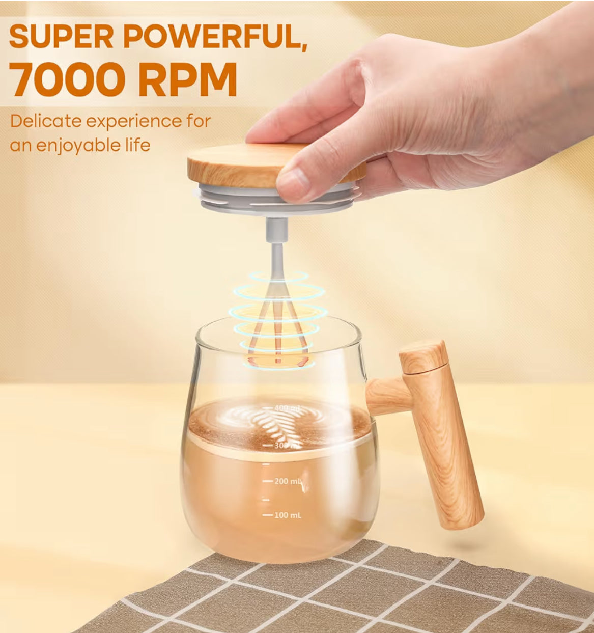 BrewMotion™ Self-Stirring Glass Mug