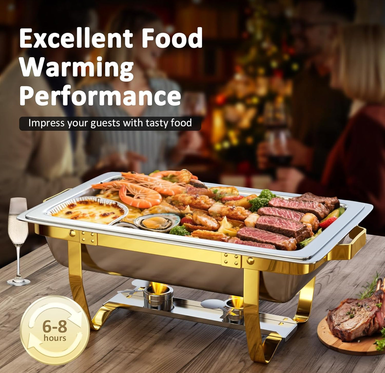 PrimeHost™ Buffet Chafing Set (4-Pack)