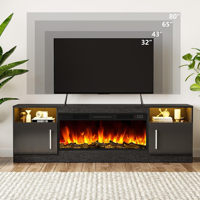 Fireplace TV Stand Entertainment Center with 36