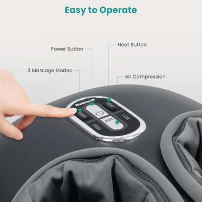 Shiatsu Foot Massager with Heat [2026 Upgraded], FSA Eligible Deep Kneading Therapy Air Compression, HSA Feet Massage for Plantar Fasciitis, Improve Blood Circulation Foot Wellness Pain Relief