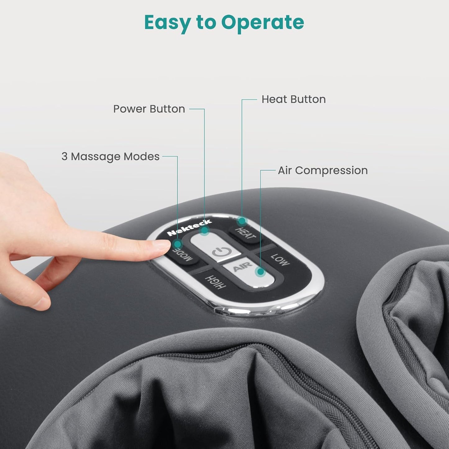 Shiatsu Foot Massager with Heat [2026 Upgraded], FSA Eligible Deep Kneading Therapy Air Compression, HSA Feet Massage for Plantar Fasciitis, Improve Blood Circulation Foot Wellness Pain Relief