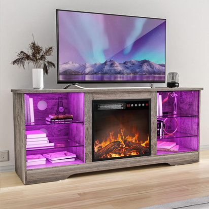 Fireplace TV Stand Entertainment Center with 36