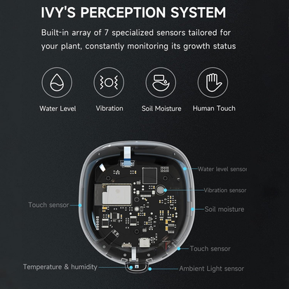 Smart Flowerpots with 49 Expressions, AI Smart Pet Planter, Gifts for Plant Lovers,Smart Planter,7 Inbuilt Sensors, Smart Plant Pot for Indoor Decoration (Purple)