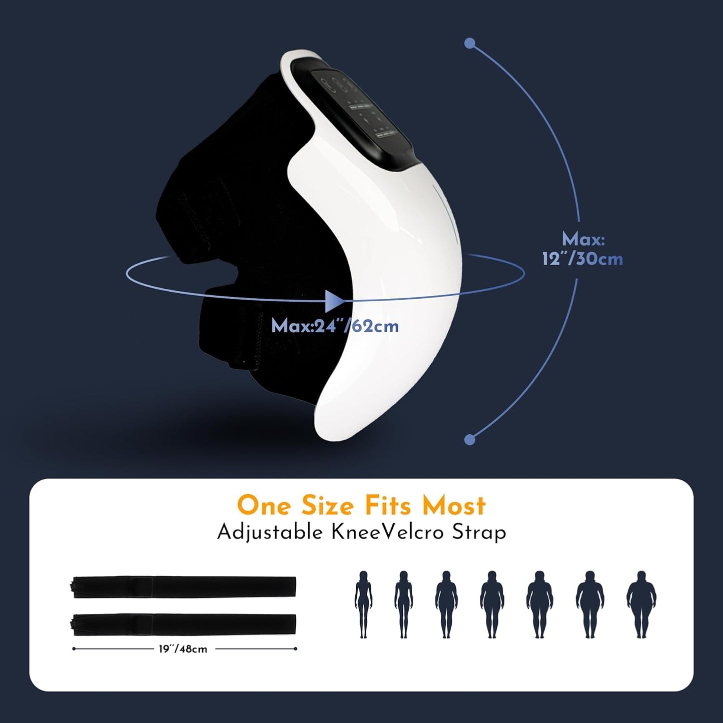 2026 New 3-In-1 Cordless Knee Massager with Heat, Red Light Therapy & 3 Vibration Modes, 3 Heating Levels, Heated Knee Pad for Pain Relief, Gifts for All Ages