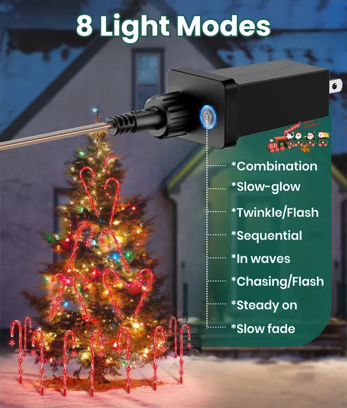 SolarGlow™ Candy Cane Lights
