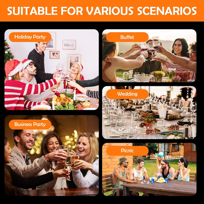 Chafing Dish Buffet Set 9QT 4 Pack, Gold Chafing Dishes for Buffet with 4 Serving Tongs, Buffet Set Full Size Large Serving Chafing Dishes, Warming Food Tray for Catering & New Year Parties