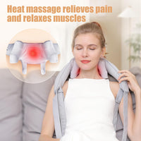 Electric Shiatsu Back and Neck Massager, Cordless Shoulder Massager with Heat, Deep Tissue 3D Kneading Massage Pillow for Shoulder, Leg, Body Muscle Pain Relief, Gifts for Men Women