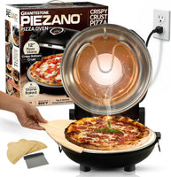 Crispy Crust Pizza Oven by  – 12 Inch Electric Pizza Oven Indoor Countertop Maker with Ceramic Stone Heats up to 800˚F for Stone Baked Pizzeria Style at Home as Seen on TV Products