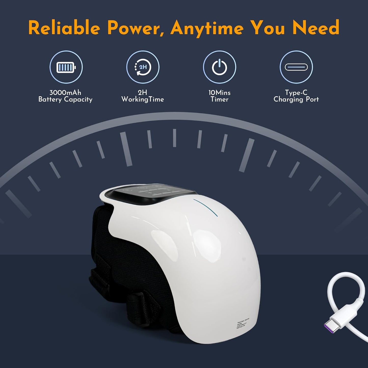 2026 New 3-In-1 Cordless Knee Massager with Heat, Red Light Therapy & 3 Vibration Modes, 3 Heating Levels, Heated Knee Pad for Pain Relief, Gifts for All Ages