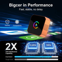 Wireless Carplay Adapter for Iphone,Wired Carplay to Wireless,Android Auto 2In1 Mini USB Design with Fast Stable Connection Car Play for Apple Ios 10+, Android 11+ Version