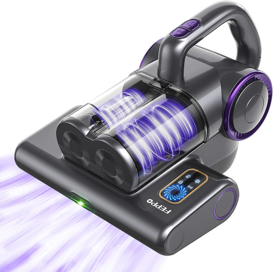 Mattress Vacuum Cleaner, 16Kpa Bed Vacuum Cleaner with 253.7Nm UV-C Light, 140°F Heat, HEPA Filter & Ultrasonic, Versatile Handheld Vacuums for Bed, Sofa, Couch, Crib(Corded, 500W)