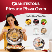 Crispy Crust Pizza Oven by  – 12 Inch Electric Pizza Oven Indoor Countertop Maker with Ceramic Stone Heats up to 800˚F for Stone Baked Pizzeria Style at Home as Seen on TV Products