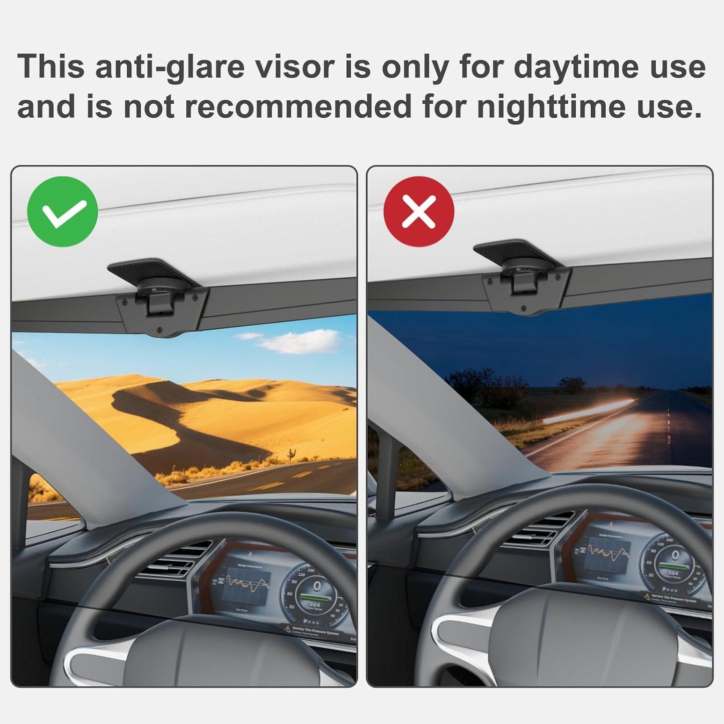 Sun Visor Extender for Cars, Polarized Car Visor Extender Sun Blocker UV400, Adjustable Visor Extension, Clip on Sun Visor for Car, Universal, Glare, UV Protector