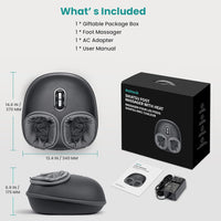 Shiatsu Foot Massager with Heat [2026 Upgraded], FSA Eligible Deep Kneading Therapy Air Compression, HSA Feet Massage for Plantar Fasciitis, Improve Blood Circulation Foot Wellness Pain Relief